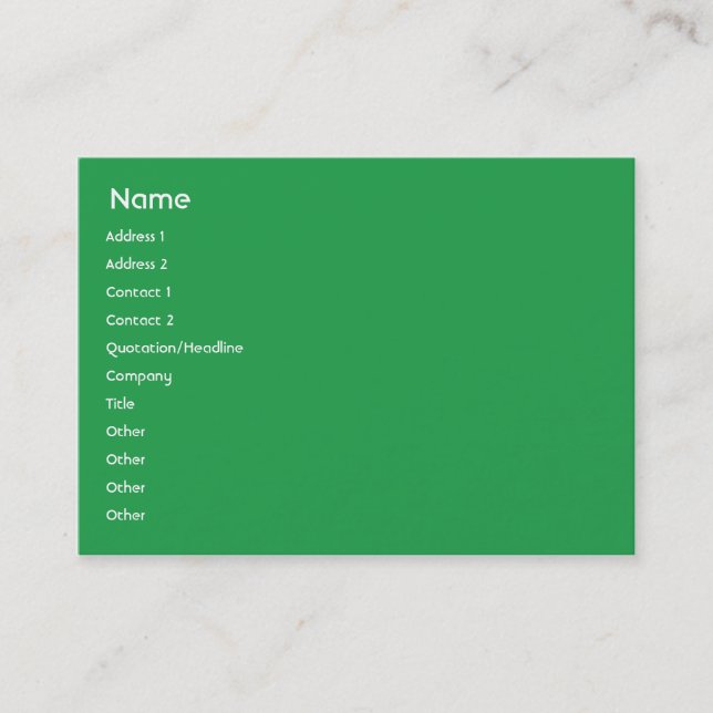 Jamaika - Chubby Visitenkarte (Vorderseite)