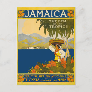 Jamaika Das Spiel der Tropen Vintage Reise Postkarte