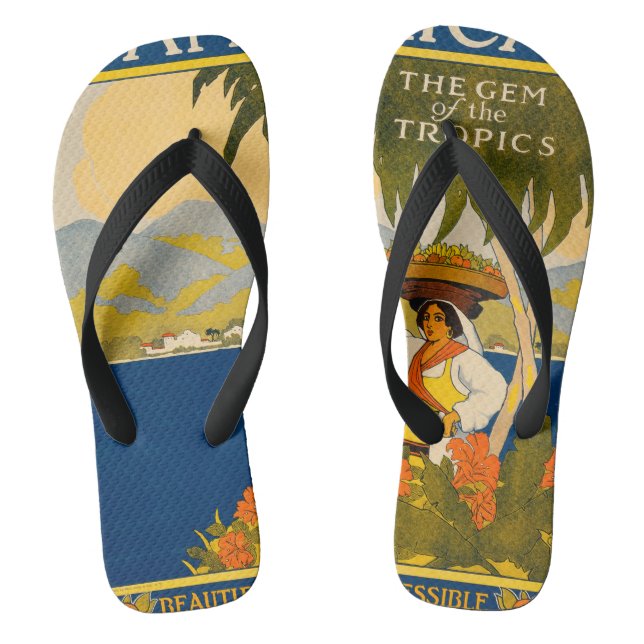 Jamaika, der Edelstein der Tropen Flip Flops (Fußbett)