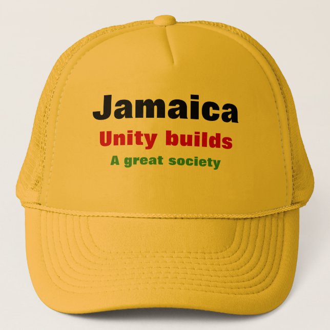 Jamaika-Einheitsslogan Truckerkappe (Vorderseite)