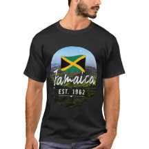 "Jamaika Est. 1962" Blue Mountains mit Flagge