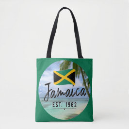 "Jamaika Est. 1962" Strand mit jamaikanischer Flag Tasche