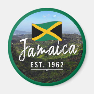 "Jamaika Est. Blaue Berge 1962 mit Flagge Magnet