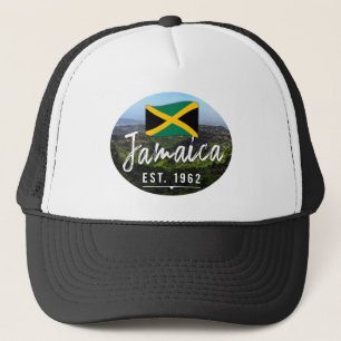 "Jamaika Est. Blaue Berge 1962 mit Flagge Truckerkappe