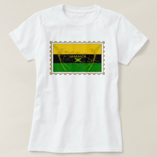 Jamaika-Farben, die Vogel-Briefmarken-T - Shirt