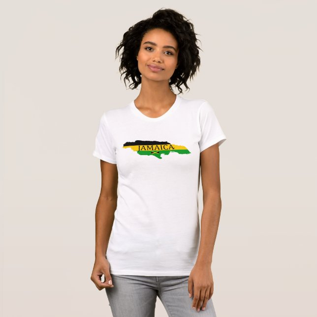 Jamaika Flag Colors Art T - Shirt (Vorne ganz)