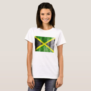 Jamaika Flag Grungy Distressed Board T-Shirt