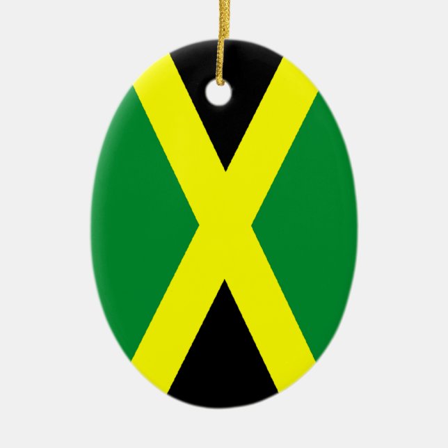 Jamaika Flag Oval Ornament (Vorne)
