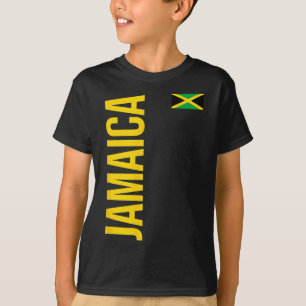 Jamaika-Flagge Athletik-Fußball Footbyll-Sporttrik T-Shirt