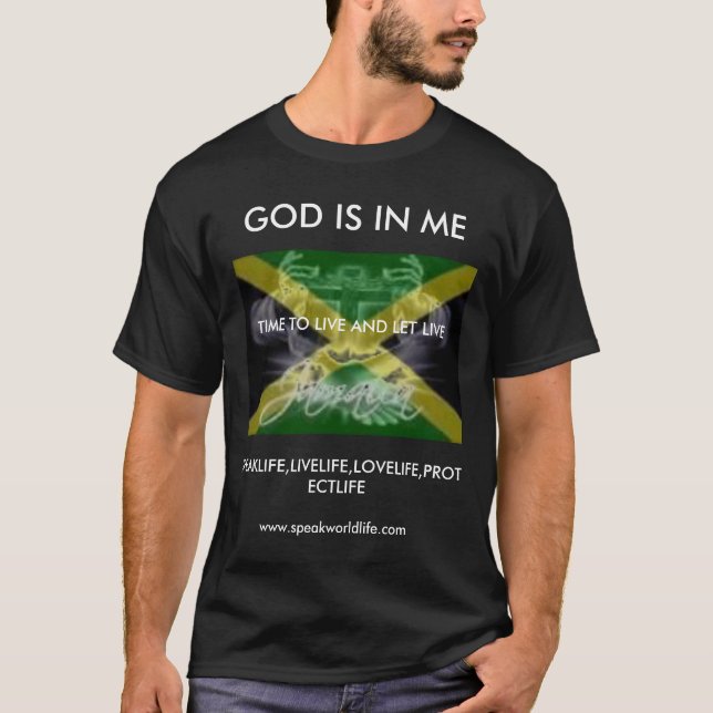Jamaika-Flagge, GOTT IST IN MIR, SPEAKLIFE, T-Shirt (Vorderseite)