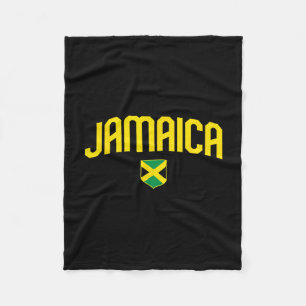 Jamaika-Flagge Jamaikanisch Vintage-Athletik-Retro Fleecedecke