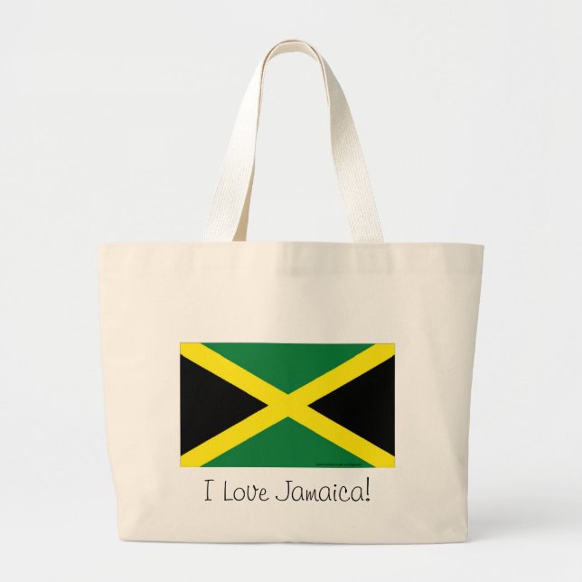 Jamaika-Flagge Jumbo Stoffbeutel (Vorne)