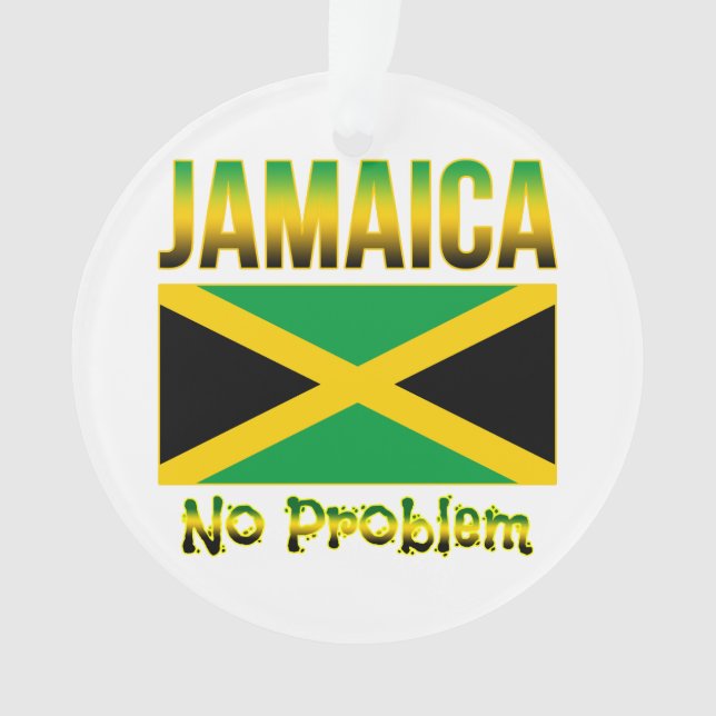 Jamaika-Flagge kein Problem Ornament (Vorderseite)