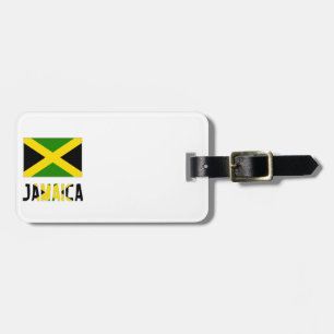 Jamaika Flagge und Wort Gepäckanhänger