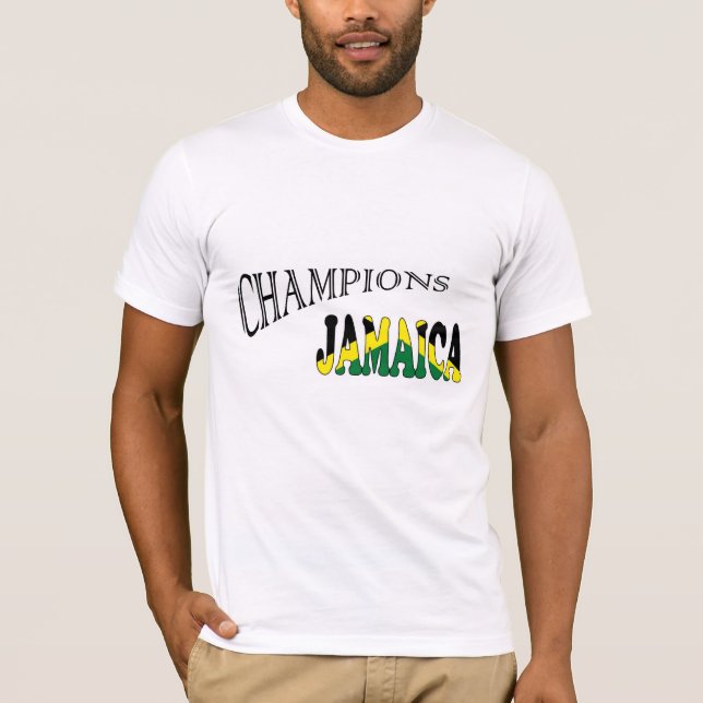 Jamaika-Flagge verficht Sportt-shirt T-Shirt (Vorderseite)