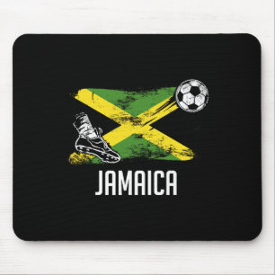 Jamaika-Flaggen-Trikot Jamaikanische Fußballmannsc Mousepad