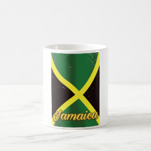 Jamaika-Flaggen-Vintage-Plakat Kaffeetasse