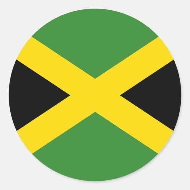 Jamaika-Flaggenaufkleber Runder Aufkleber (Vorderseite)
