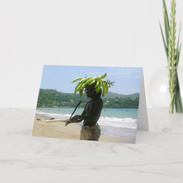 Jamaika - Grußkarte - lokaler Strand Karte (Vorderseite)