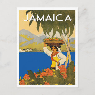 Jamaika im Vintage-Reisestil Postkarte