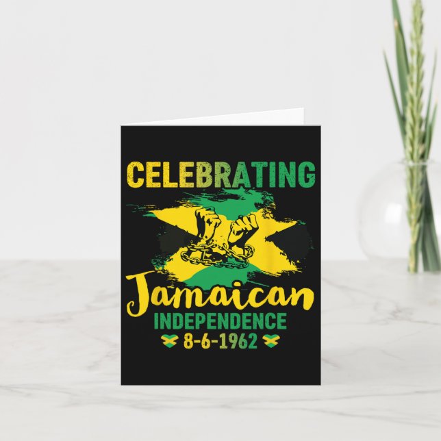 Jamaika Independence 8-6-1962 Proud Jamaican Karte (Vorderseite)