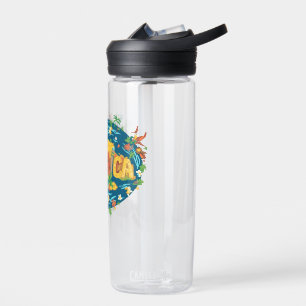 Jamaika-Insel farbenfroher Aufkleber Trinkflasche