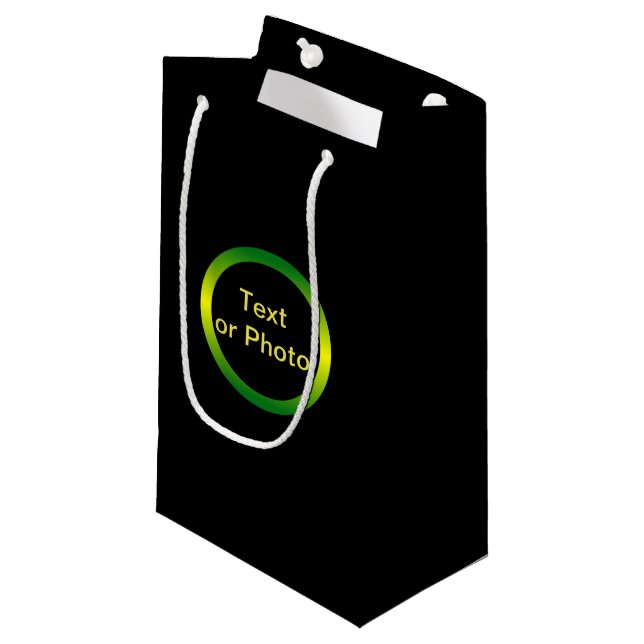 Jamaika Inspirierter Gradientzirkel Kleine Geschenktüte (Vorderseite Schrägansicht)