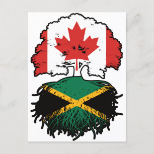 Jamaika Jamaika Kanadische Tree-Roots-Flagge Postkarte