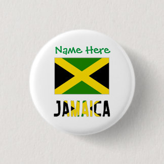 Jamaika Jamaika - Runde grüner Personalisierung un Button