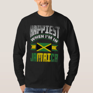 Jamaika Jamaikaner Jamaika-Flagge Glücklichsten We T-Shirt