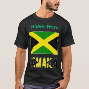 Jamaika Jamaikanische Flagge Grün Personalisierung T-Shirt