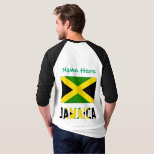 Jamaika Jamaikanische Flagge Grün Personalisierung T-Shirt
