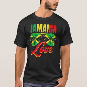Jamaika Jamaikanische Flagge Karibik Urlaub Reggae T-Shirt