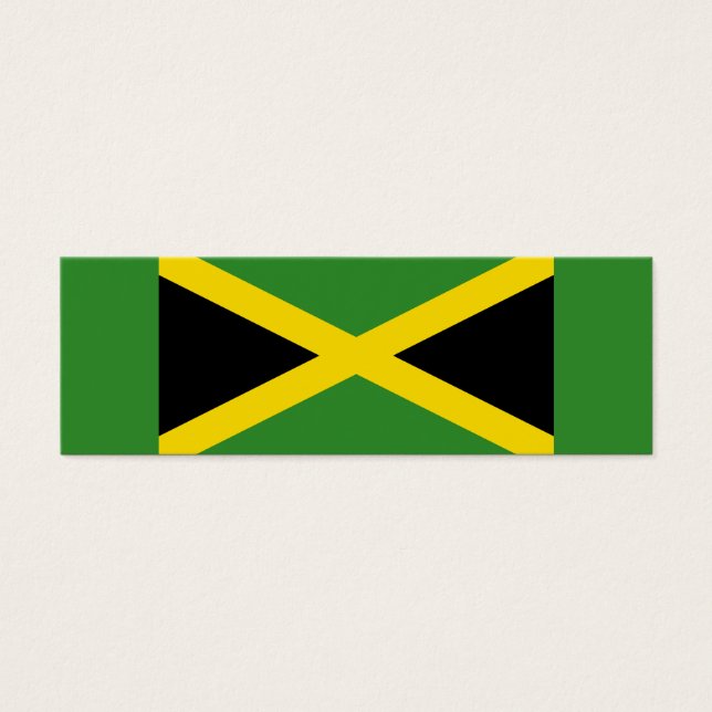 Jamaika - jamaikanische Flagge Kleine Lesezeichen (Vorderseite)
