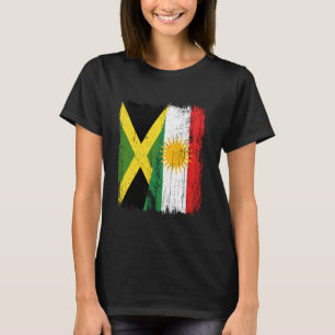 Jamaika Kurdistan Halbflagge Jamaikanisches kurdis T-Shirt