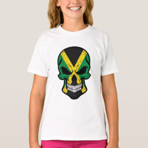 Jamaika Lächelnde Schädel Flagge T-Shirt