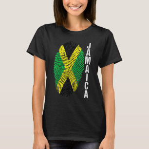 Jamaika-Länder Fingerabdruck-Grafik-Sieb T-Shirt