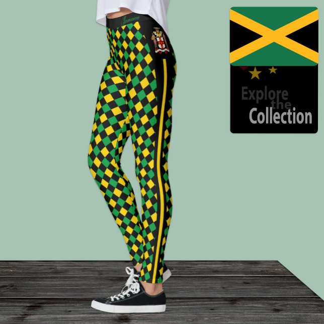 Jamaika-Leggings, Premium-Mode, jamaikanische Flag Leggings (Von Creator hochgeladen)