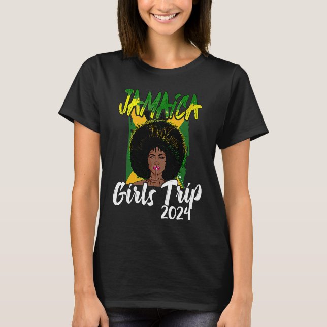 Jamaika Mädchenreise 2024 Junggesellinnenabschied T-Shirt (Vorderseite)