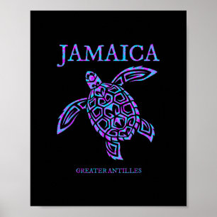 Jamaika Meeresschildkröte Jamaikanische Frauen Mäd Poster