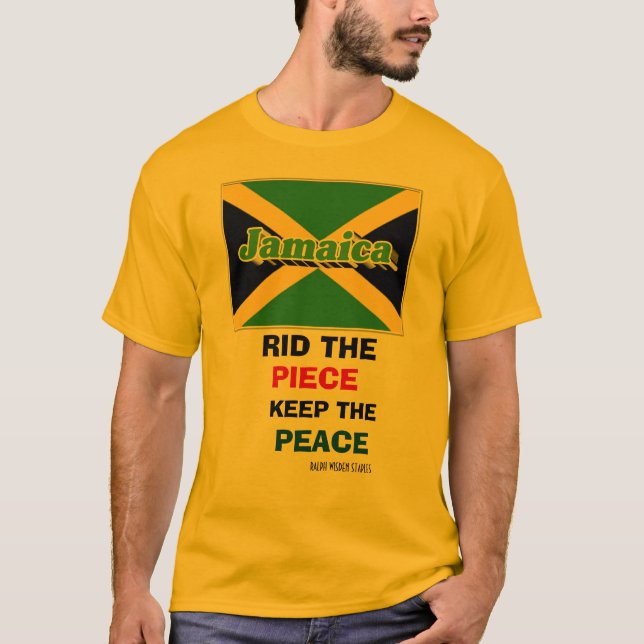Jamaika MOTIVIEREND PEACE T-Shirt (Vorderseite)