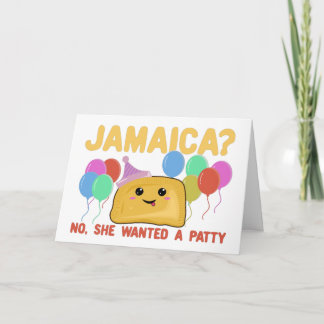 Jamaika? Nein, sie wollte eine Patty - Lustiger ja Karte