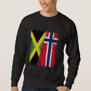 Jamaika Norwegen Halbflagge Jamaikanisch Norwegisc Sweatshirt