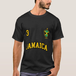 Jamaika Nummer 3 Fußball-Team Sport Jamaikanische  T-Shirt