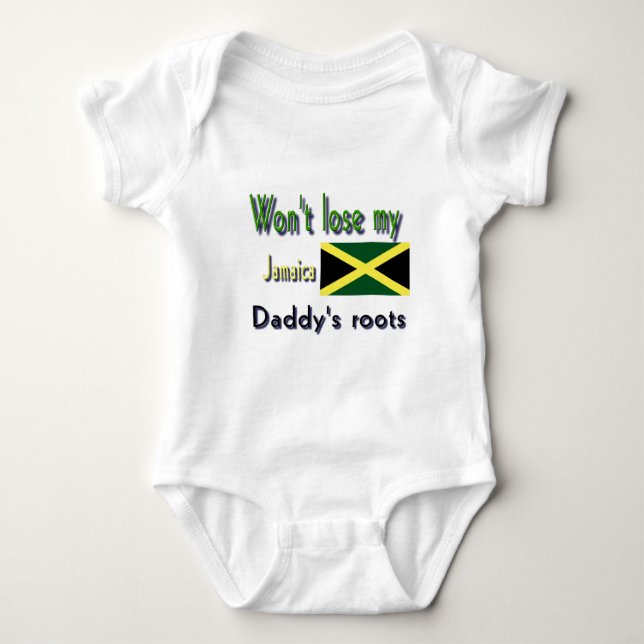 Jamaika-Papa-Wurzeln Baby Strampler (Vorderseite)