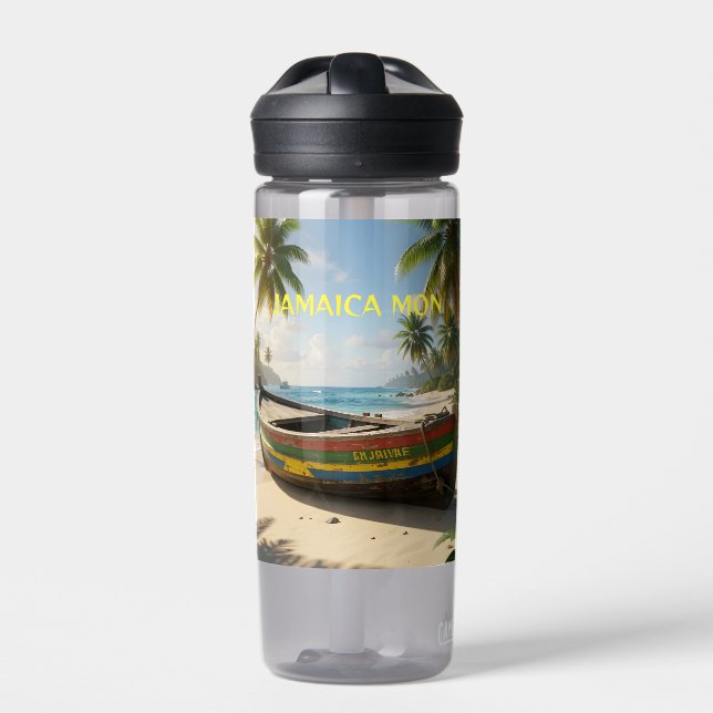 Jamaika Postkarte Trinkflasche (Vorderseite)