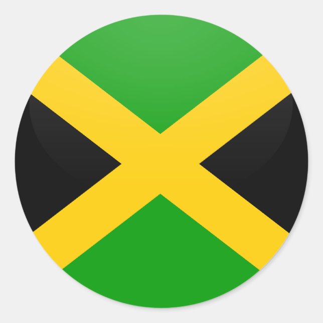 Jamaika-Qualitätsflaggenzirkel Runder Aufkleber (Vorderseite)