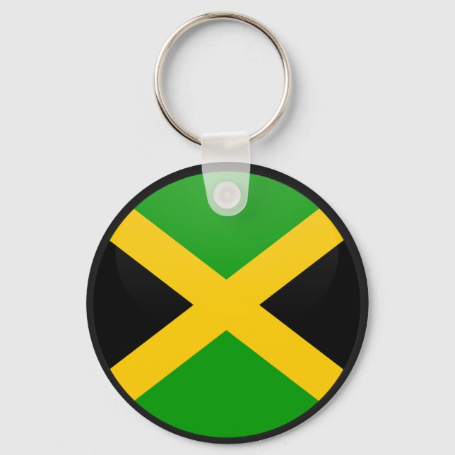 Jamaika-Qualitätsflaggenzirkel Schlüsselanhänger (Vorderseite)