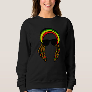 Jamaika Reggae-Musik jamaikanische Rasta-Sonnenbri Sweatshirt