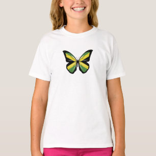 Jamaika-Schmetterlingsflagge T-Shirt